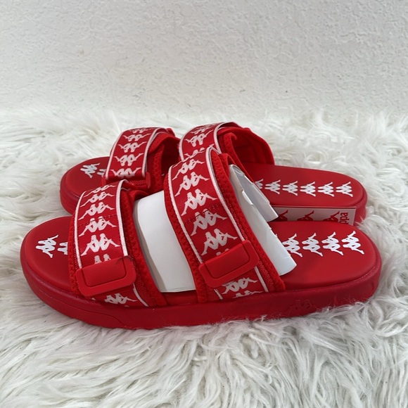 KAPPA 222 BANDA ASTER 1 SANDALS SLIDES - RED WHITE SIZE 11 NEW - Picture 7 of 15